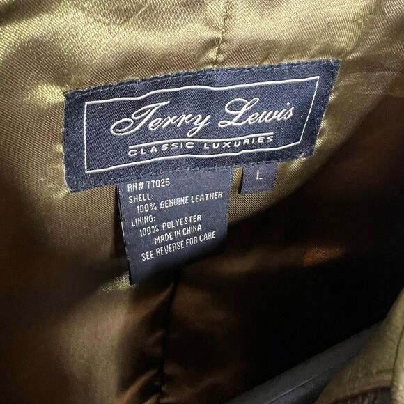 Jerry Lewis Classic Luxuries Vibrant Metallic Green Leather Jacket, Women’s L - Picture 3 of 4